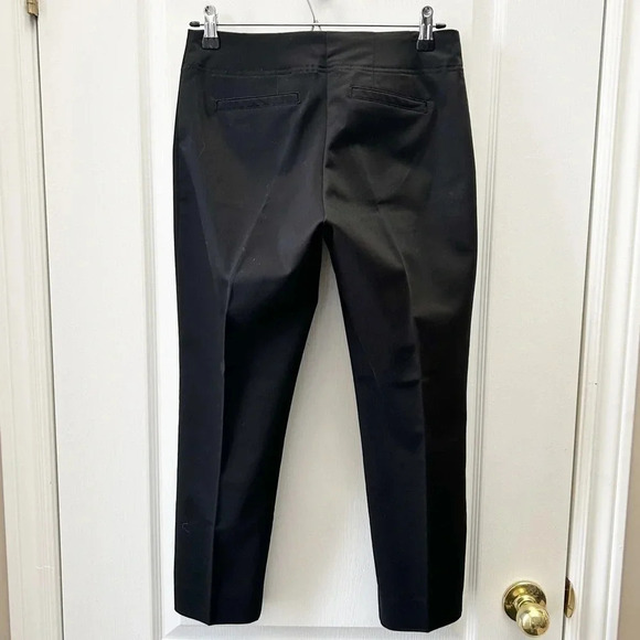 Ricki’s Slim Fit Ankle Slit Cropped Pants Cotton Sateen Black Size 0 - Picture 4 of 16